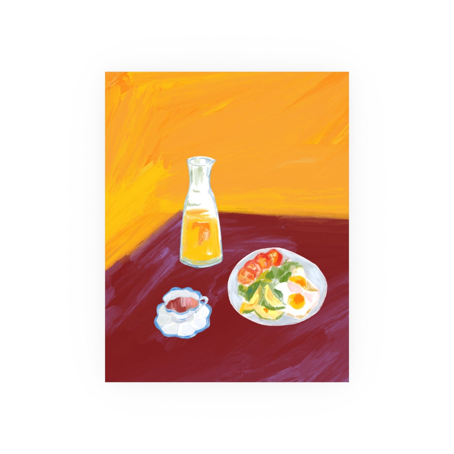 Breakfast Still Life Print - Inkwell Cats