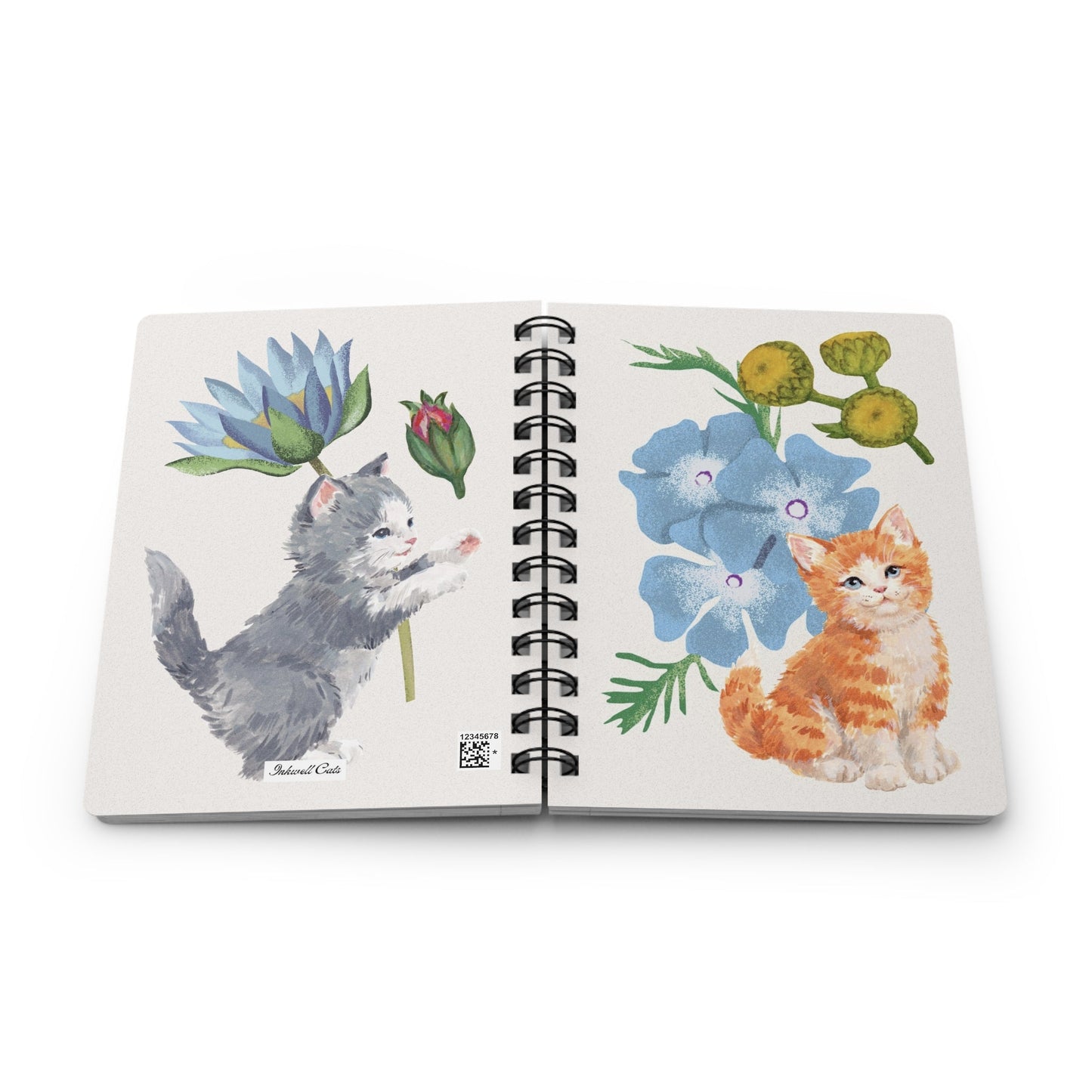 Garden Cats Daily Spiral Journal - Inkwell Cats