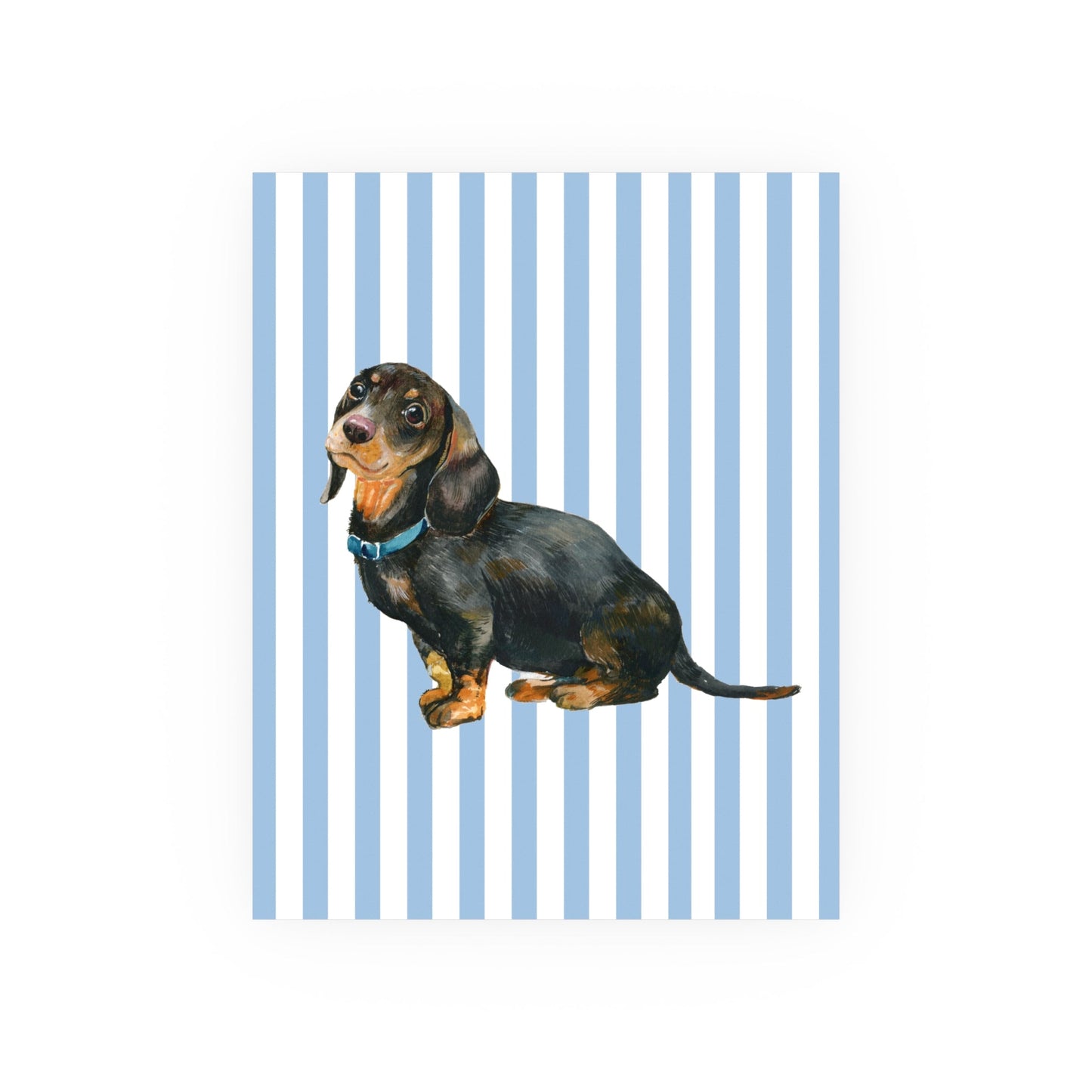 Striped Dachshund Print - Inkwell Cats