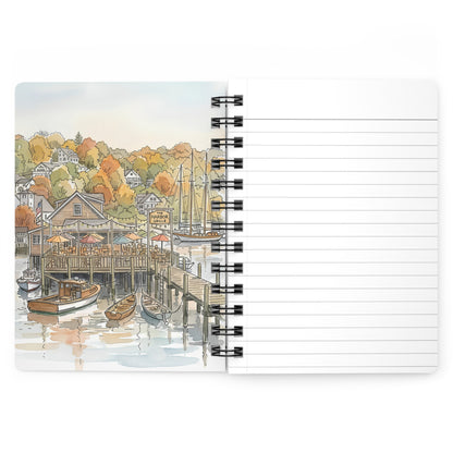 Autumn Harbor Spiral Journal