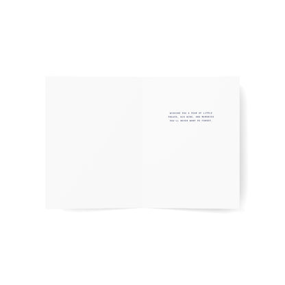 Happy Birthday Blue Illustration Greeting Card