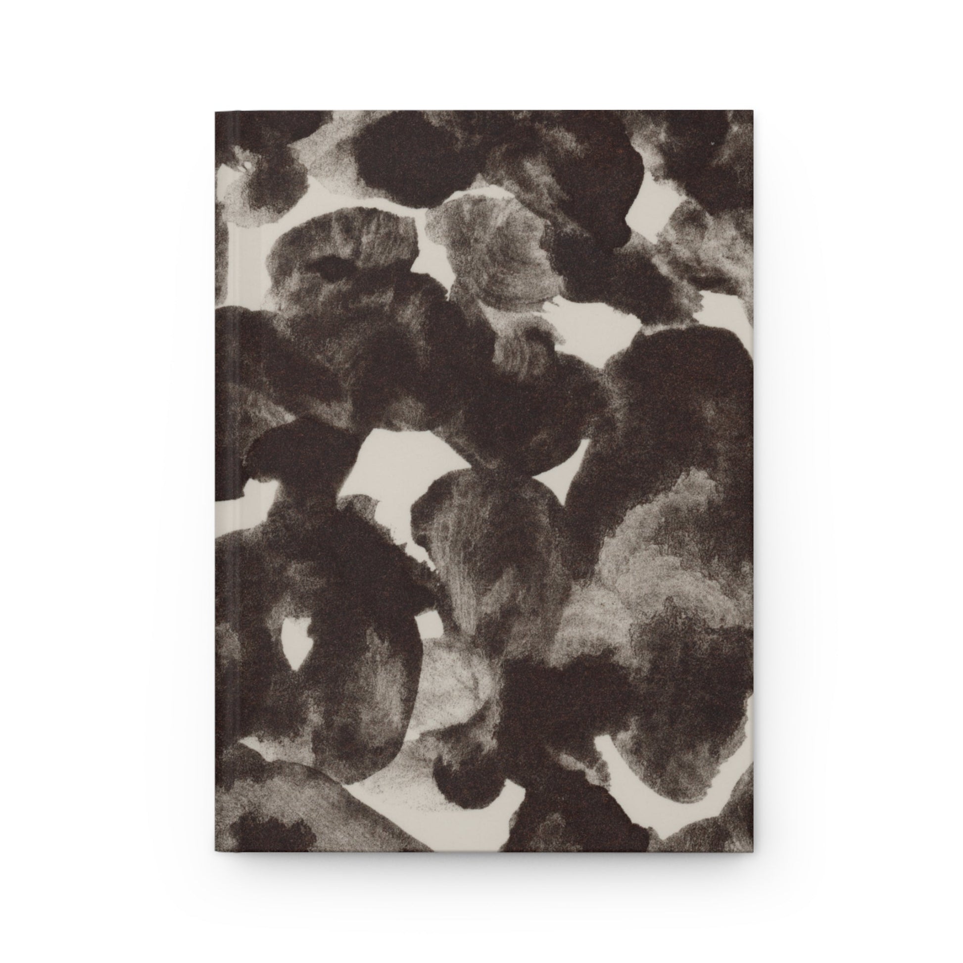 abstract ink pattern aesthetic journal with black and brown brush strokes