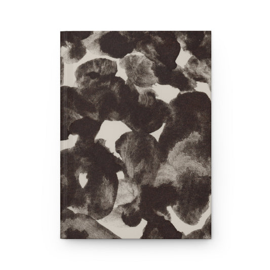 abstract ink pattern aesthetic journal with black and brown brush strokes