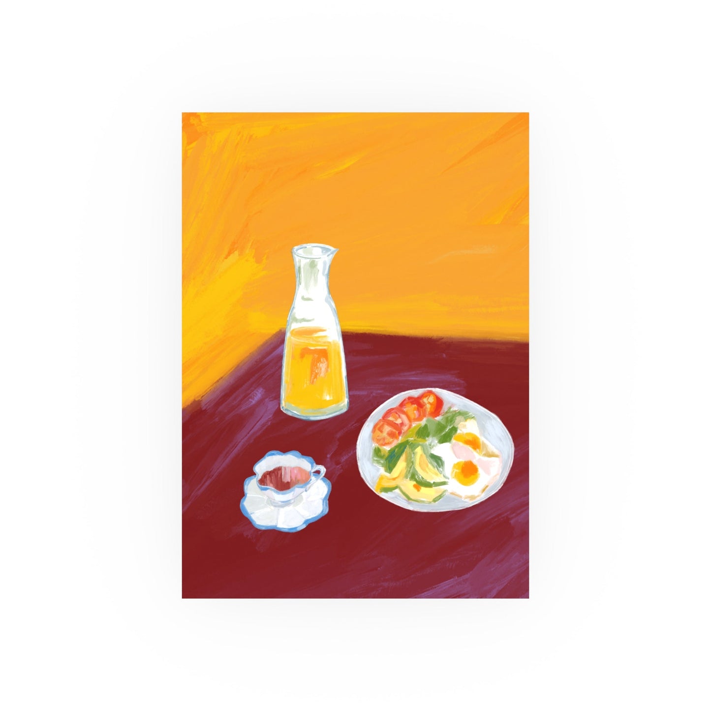Breakfast Still Life Print - Inkwell Cats