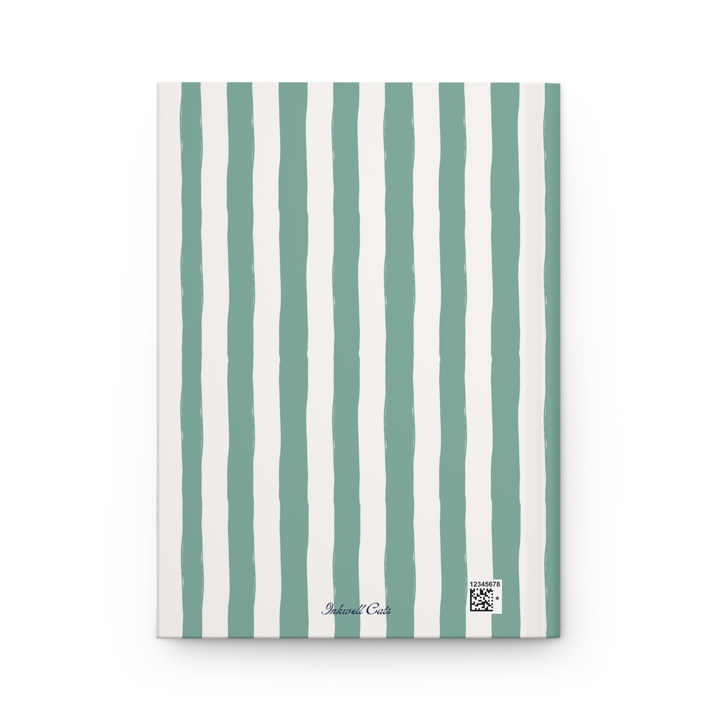 green striped aesthetic journal with blue starburst and “ciao” text