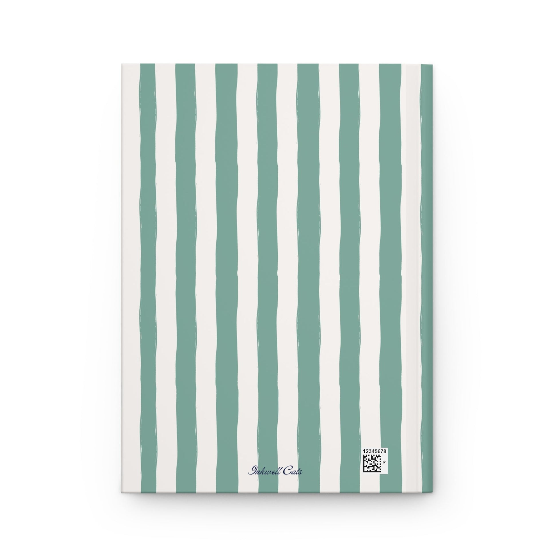 green striped aesthetic journal with blue starburst and “ciao” text