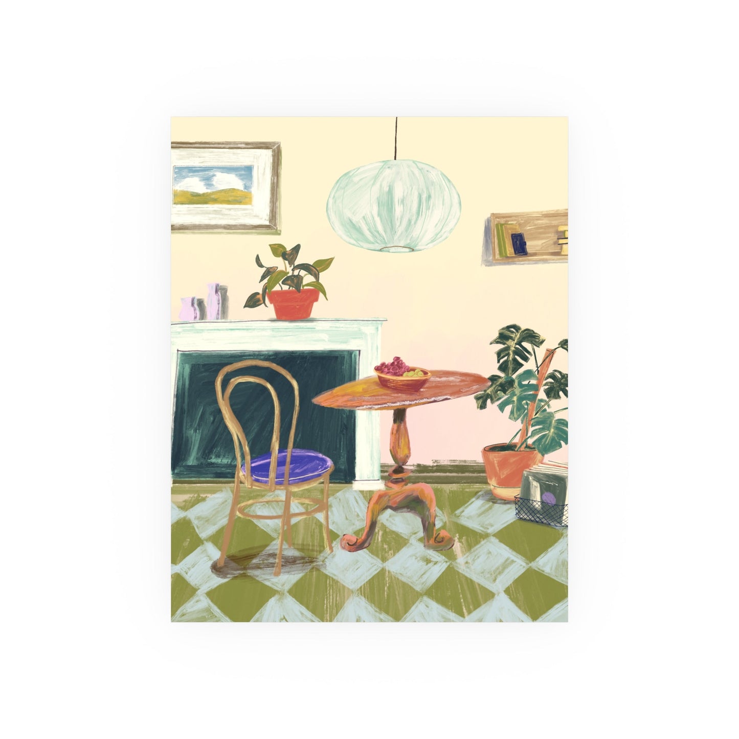 Cozy Interior Print - Inkwell Cats