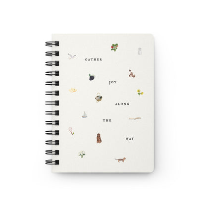 Gather Joy Along The Way Spiral Journal - Inkwell Cats