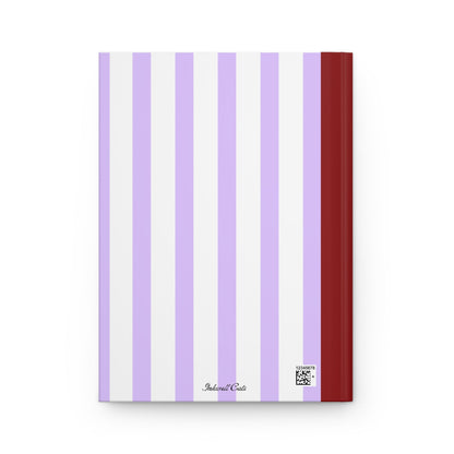purple striped aesthetic journal how lucky am i cute notebook for journaling