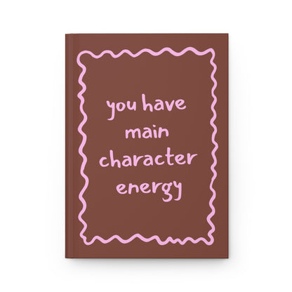 brown aesthetic journal main character energy cute notebook for journaling
