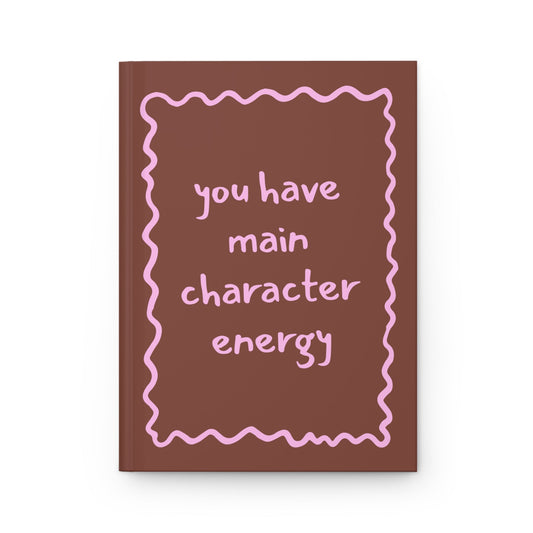 brown aesthetic journal main character energy cute notebook for journaling