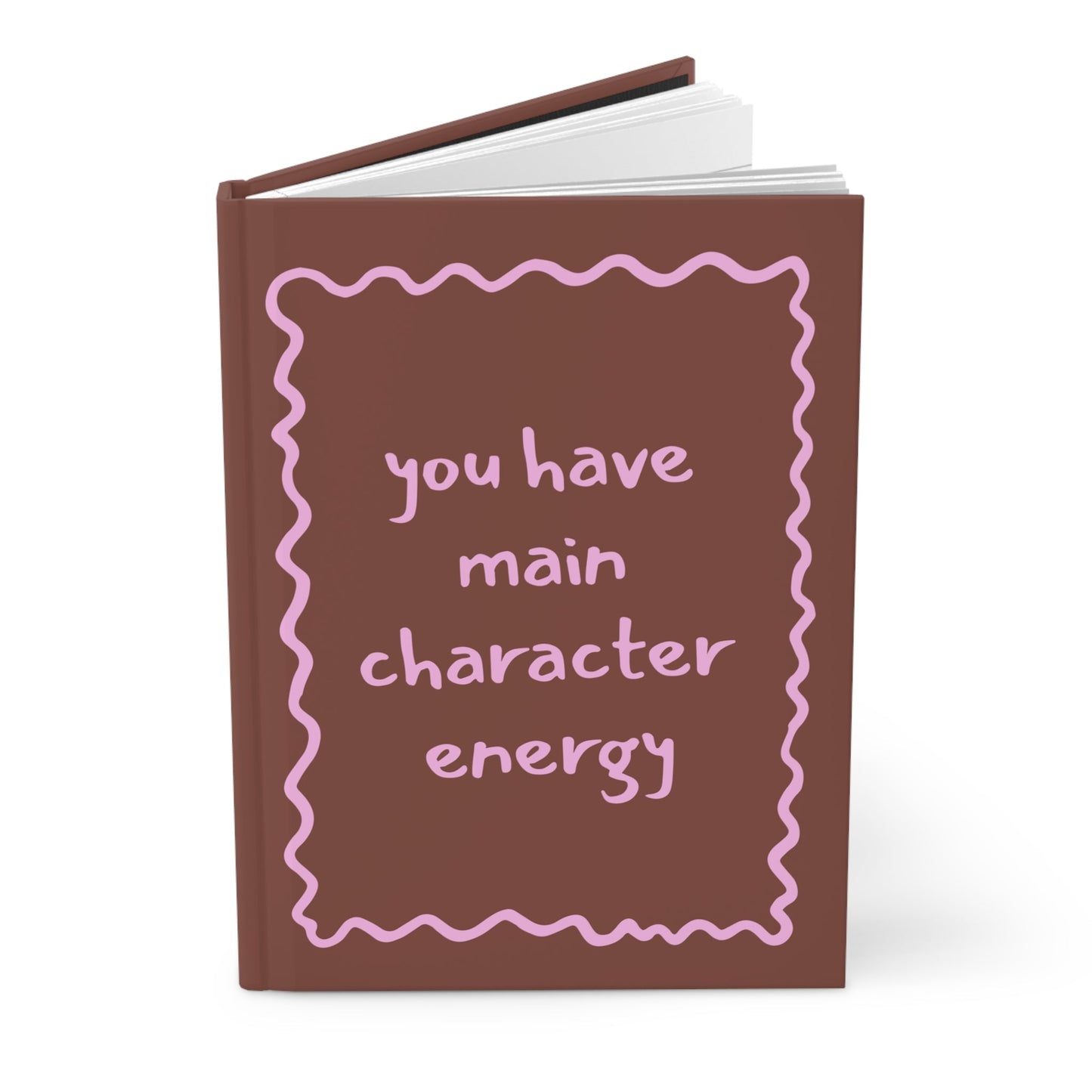 brown aesthetic journal main character energy cute notebook for journaling