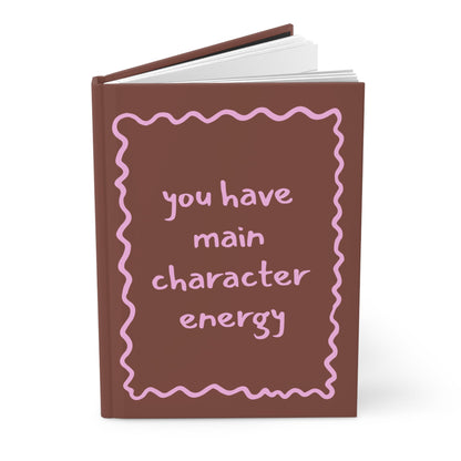 brown aesthetic journal main character energy cute notebook for journaling