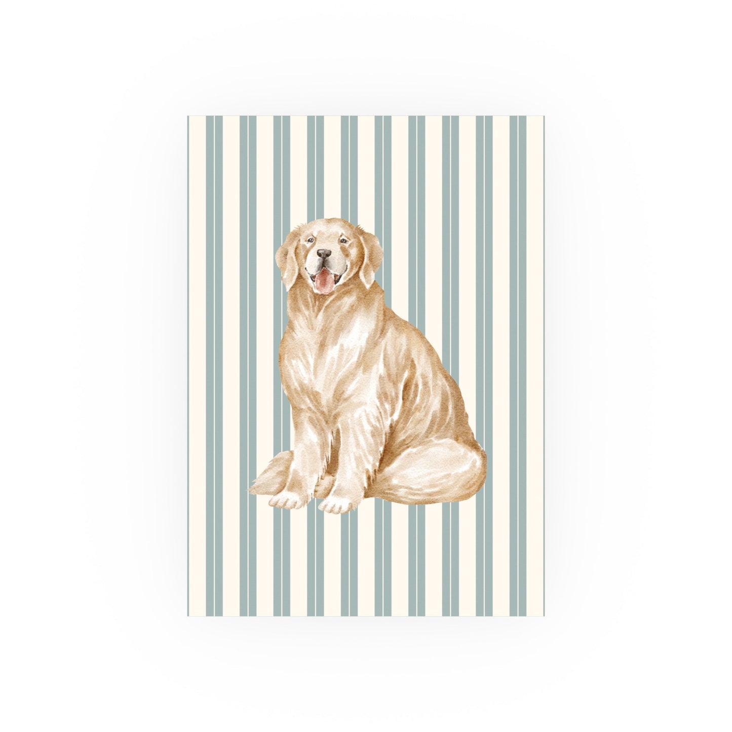 Striped Golden Retriever Print - Inkwell Cats