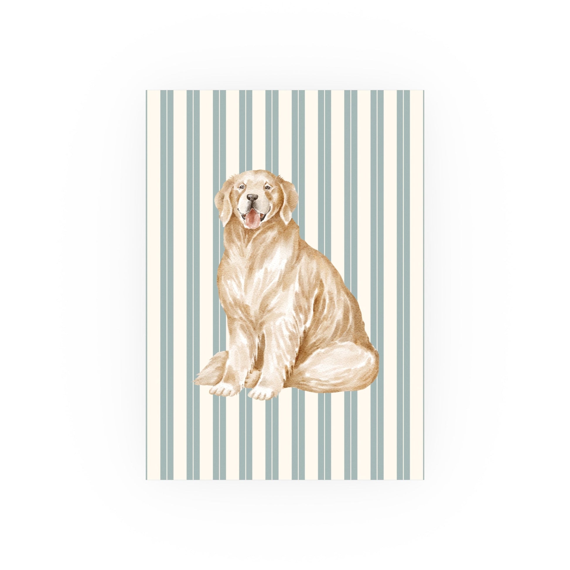 Striped Golden Retriever Print - Inkwell Cats