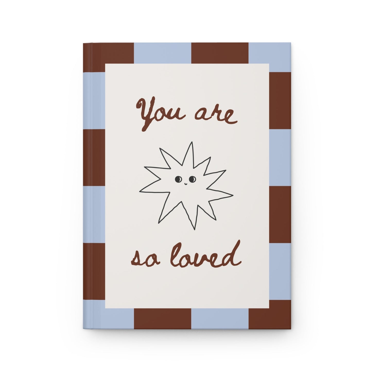 checkered aesthetic journal you are so loved notebook cute self love journal