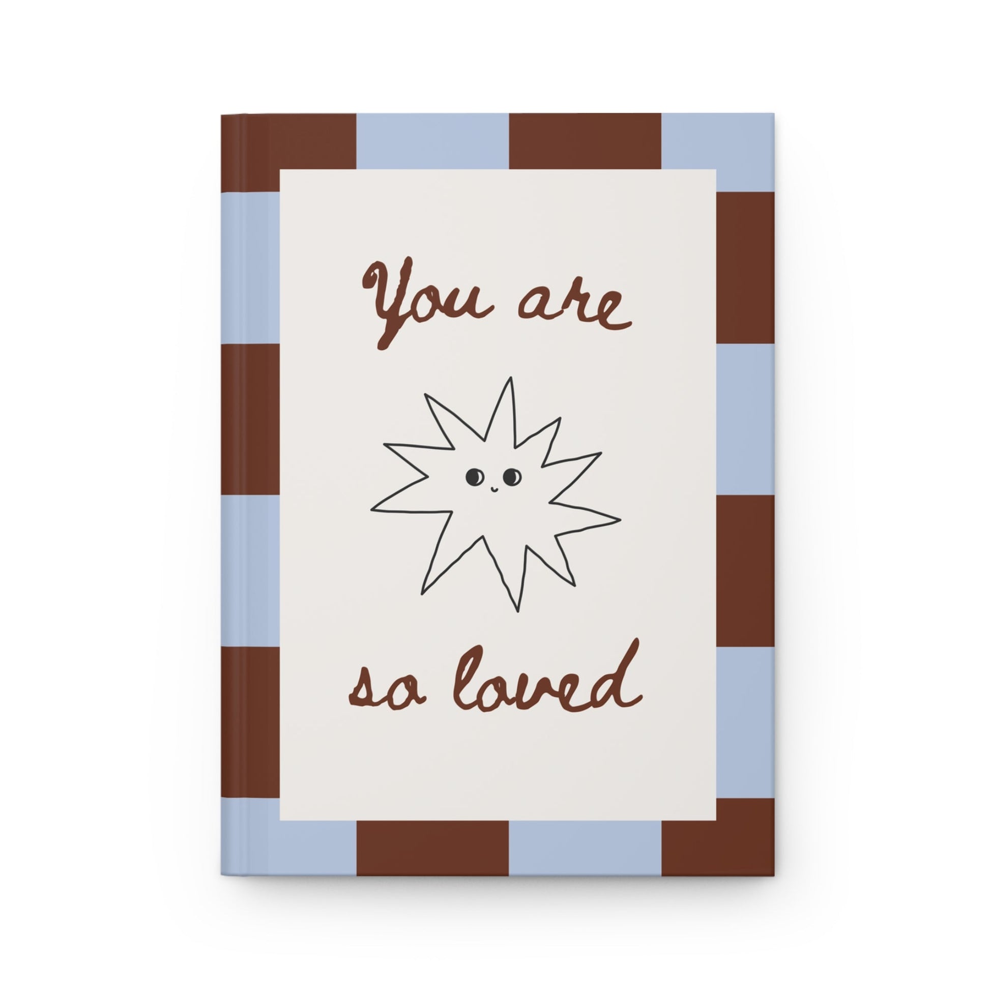 checkered aesthetic journal you are so loved notebook cute self love journal