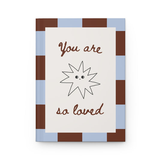 checkered aesthetic journal you are so loved notebook cute self love journal