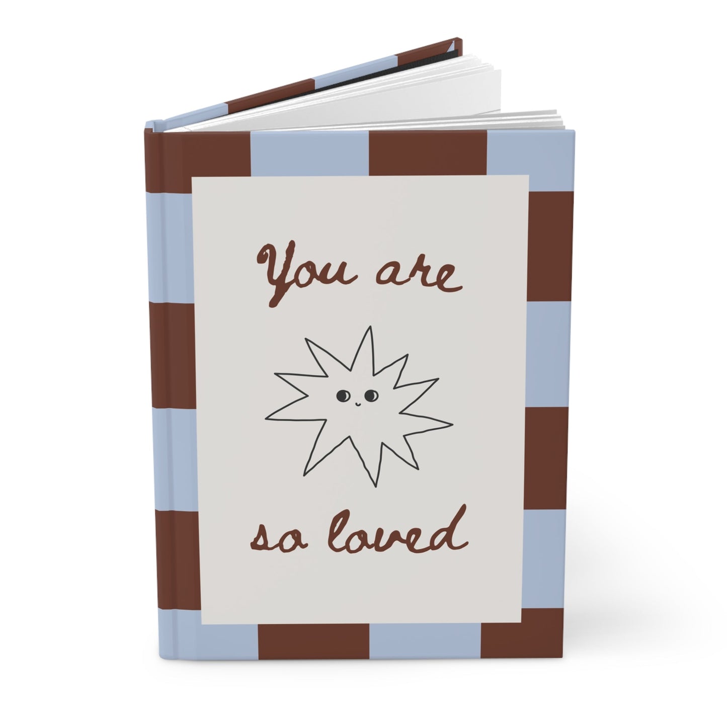 checkered aesthetic journal you are so loved notebook cute self love journal