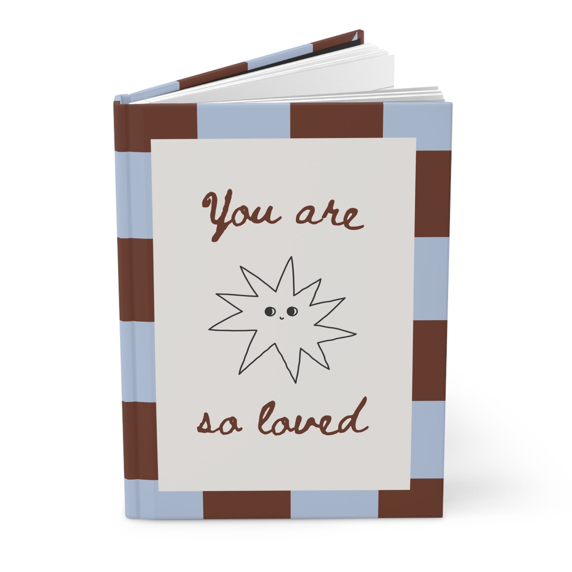 checkered aesthetic journal you are so loved notebook cute self love journal